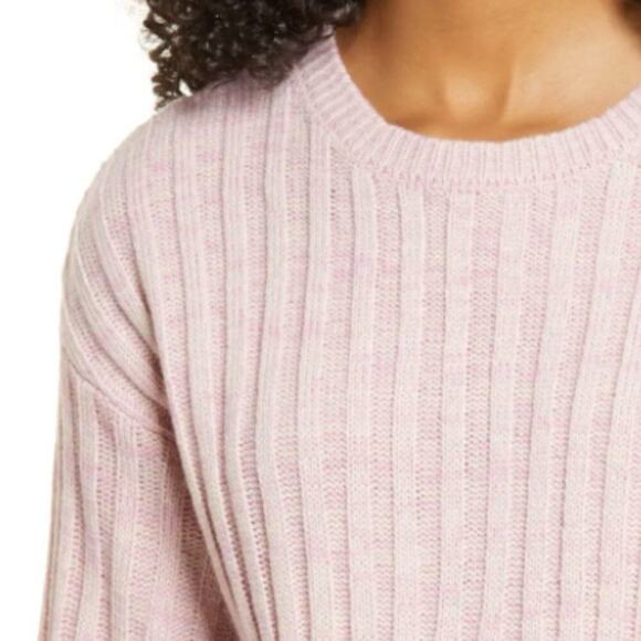 NWOT * BLANK NYC Ribbed Marled Knit Crewneck Sweater - Picture 2 of 11